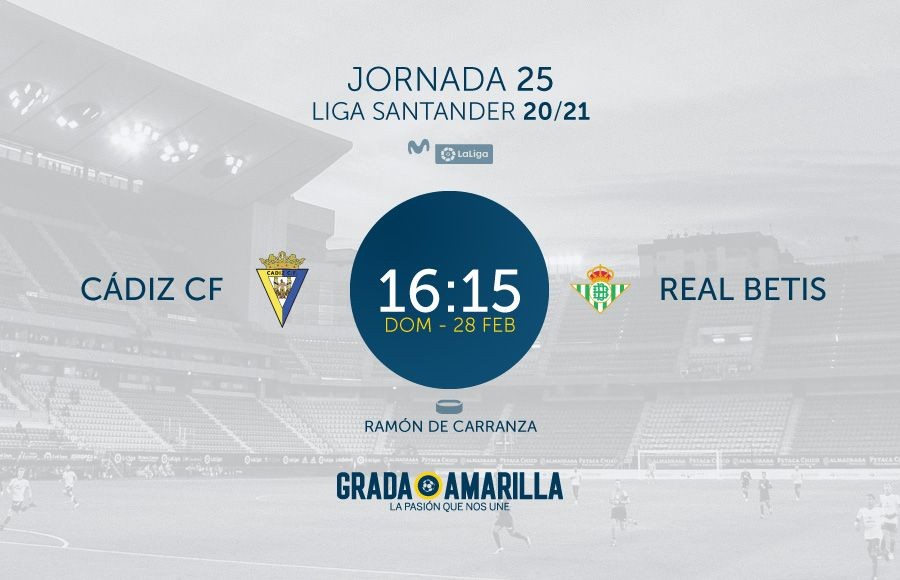 Fecha y hora para el Cádiz CF - Betis de la jornada 25