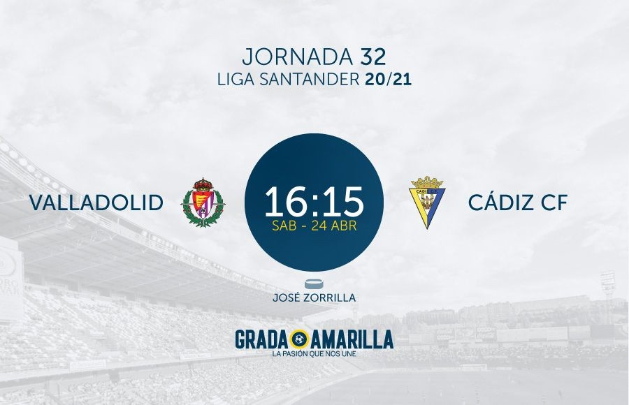 Fecha y hora del Real Valladolid - Cádiz CF de la jornada 32