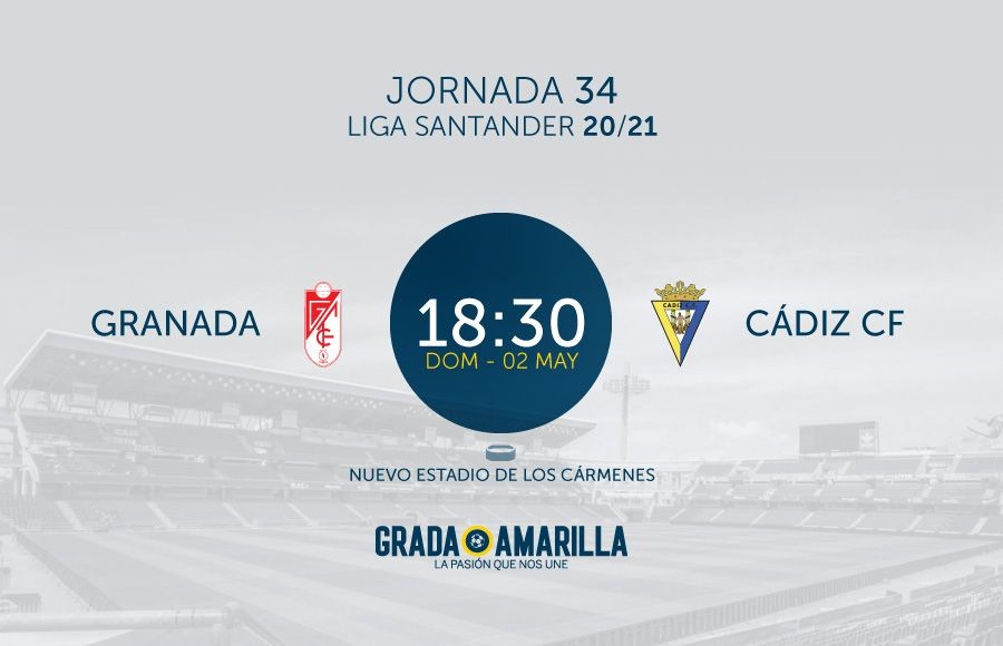 Fecha y hora del encuentro entre el Granada y el Cádiz correspondiente a la jornada 34