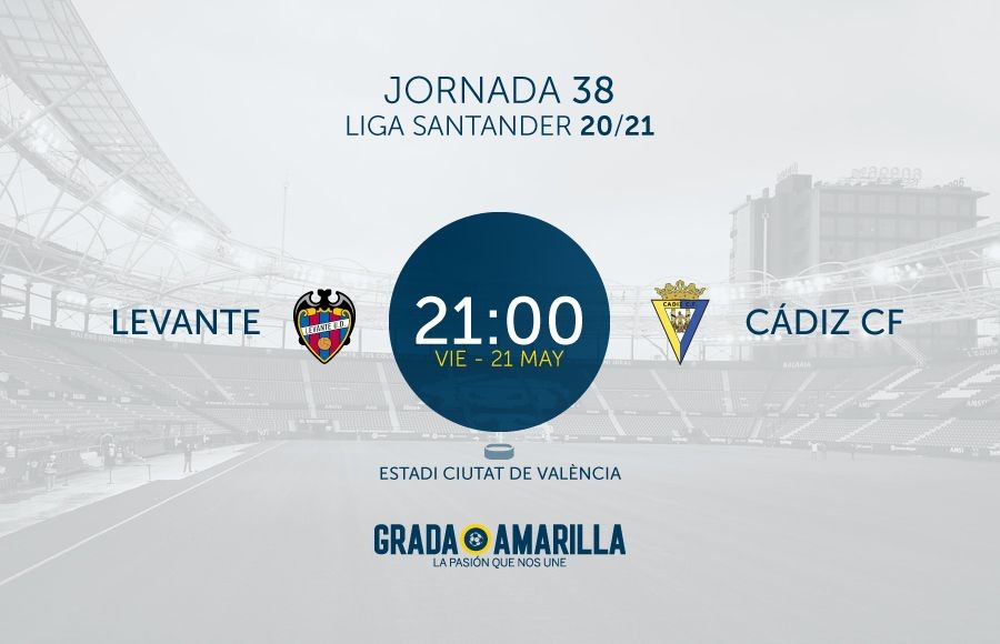 Fecha y hora para el Levante - Cádiz CF de la jornada 38