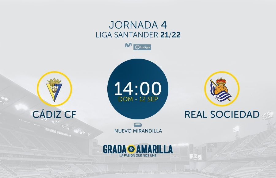 Fecha y hora para el Cádiz CF - Real Sociedad de la cuarta jornada