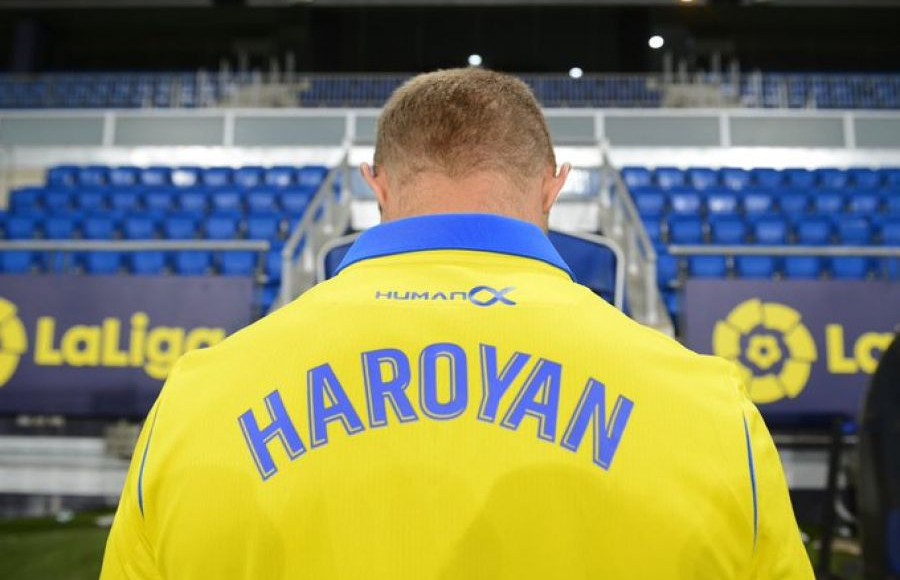 Varazdat Haroyan en su presentación con el club gaditano