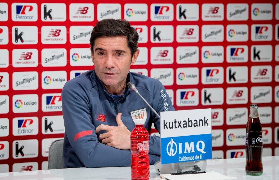 Marcelino García en la rueda de prensa previa al Athletic Club Cádiz CF