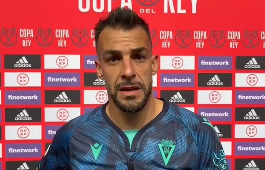 Álvaro Negredo en sus declaraciones tras la victoria ante el Villa Fortuna