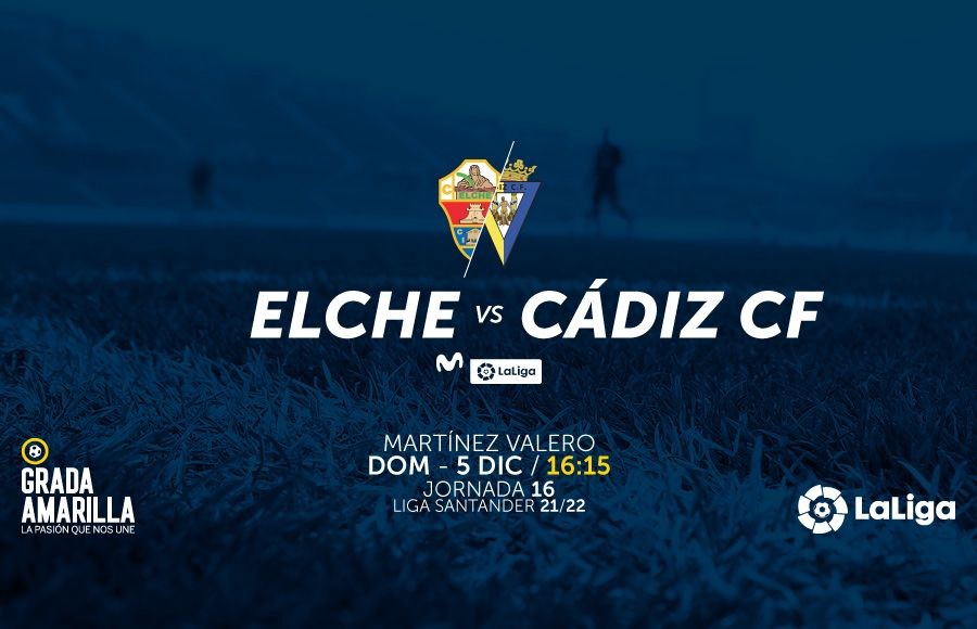 Fecha y hora para el encuentro entre el Elche y el Cádiz CF
