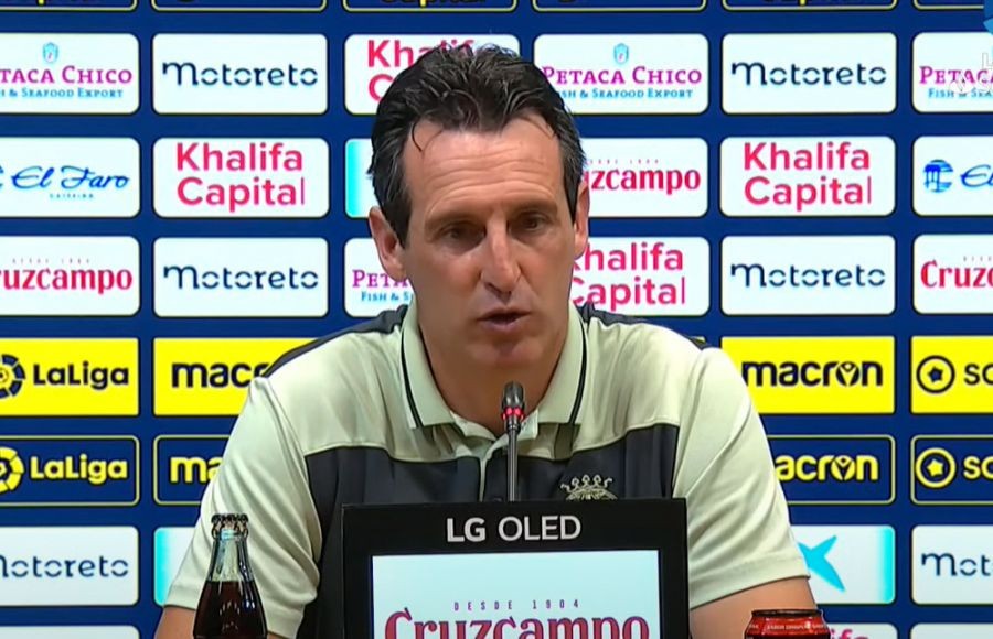 Unai Emery en la rueda de prensa posterior al Cádiz Cf 0-0 Villarreal