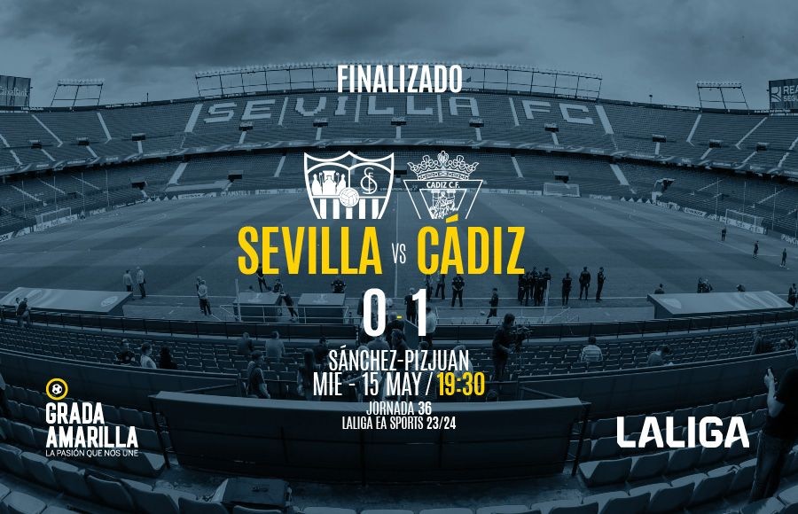 Resultado final del encuentro del Cádiz en el Sánchez-Pizjuán