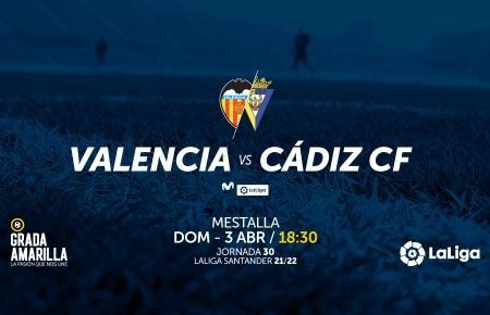El Cádiz jugará en la tarde del domingo ante el Valencia
