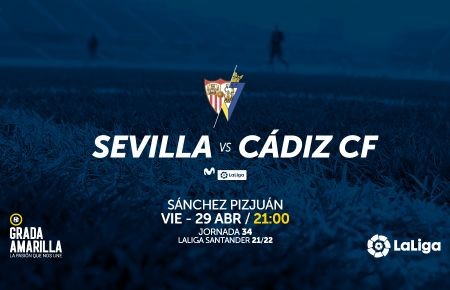 El Cádiz abrirá la jornada 34 con su visita al Sánchez Pizjuán