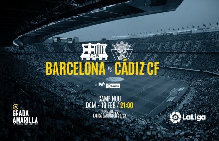 Fecha y día para el Barcelona - Cádiz CF de la vigésimo segunda jornada